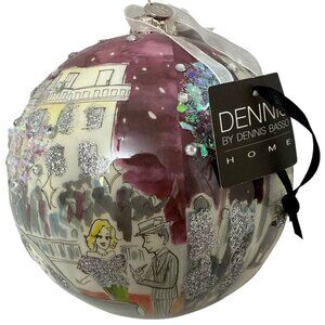 Dennis Basso Christmas Ornament City Fashion Scene QVC Holiday Collectible